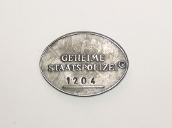 PLACA POLICIA CRIMINAL ALEMANIA NAZI, GESTAPO