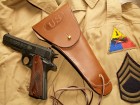 FUNDA PARA PISTOLA, PISTOLERA m1916 PARA COLT 1911, MARRON OSCURO