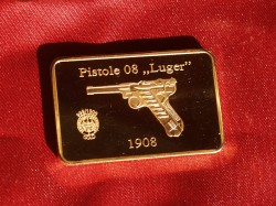 LINGOTE DE ORO CONMEMORATIVO LUGER PO8