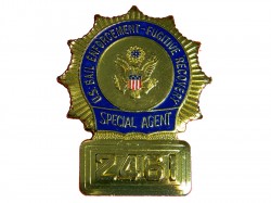 PLACA AGENTE ESPECIAL AGENCIA DE CUMPLIMIENTO DE FIANZAS USA