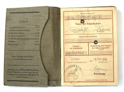 WEHRPASS, DOCUMENTO DE IDENTIDAD MILITAR ALEMAN