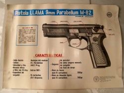 COLECCIÓN POSTER DE FORMACIÓN, PISTOLA LLAMA M82