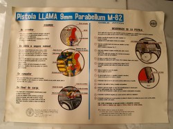 COLECCIÓN POSTER DE FORMACIÓN, PISTOLA LLAMA M82