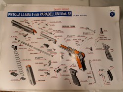 COLECCIÓN POSTER DE FORMACIÓN, PISTOLA LLAMA M82, b.