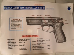 COLECCIÓN POSTER DE FORMACIÓN, PISTOLA LLAMA M82, b.