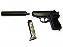 PISTOLA WALTHER PPK CON SILENCIADOR